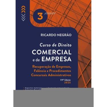 Imagem de Curso De Direito Comercial E De Empresa - 2025 - Vol. 3