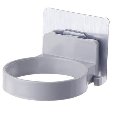 Imagem de Suporte de parede para secador de cabelo, alisador de cabelo, prateleira de armazenamento para banheiro, prateleira de plástico autoadesiva, A4,01