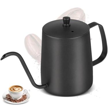 Imagem de Deptad 600 ml Chaleira Bico de Ganso, Chaleira de Aço Inoxidável com Pescoço de Ganso, Chaleira de Café com Pescoço de Ganso com Tampa, Pote de Café Gotejado à Mão com Bico Longo e Estreito