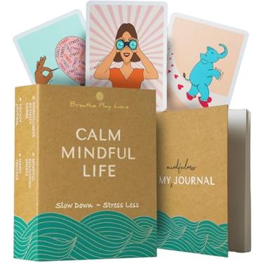 Imagem de Breathe Play Love Mindfulness Gift Box—33 Mindfulness Cards, Pocket Journal, Mindful Coloring for Relaxation, Stress Relief—Self Care Stocking Stuffers for Women, Men & Teenagers