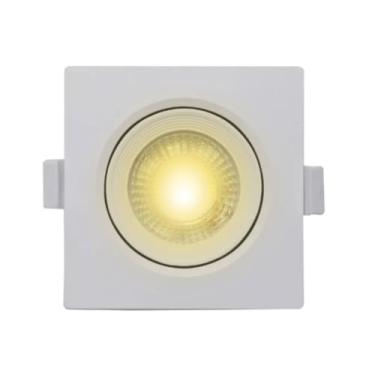 Imagem de Spot Led 9w Quadrado 3000k Embutir Dicróica Direcionável Ultraluz