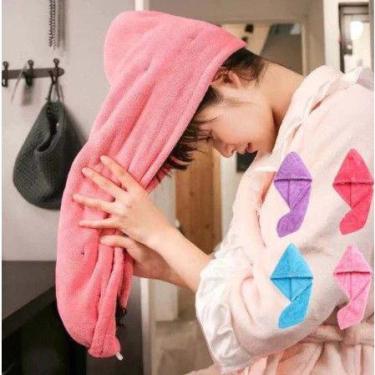 Imagem de Kit1 ou 3 ou 6 (unidades)Toalha De Cabelo Banho, Toalha Grossa Mágica 