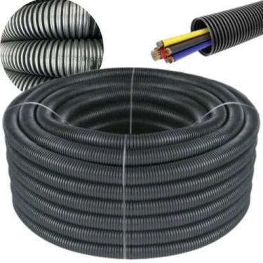 Imagem de Conduite Corrugado 1.1/4 50m 32mm Preto Guia Leve Durável - MARELAGO