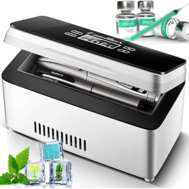 Imagem de Refrigerador De Insulina Caixa Refrigerada Geladeira Médica Caso De Viagem Para Diabéticos Organize Reefer De Temperatura Constante Recarregável Com Sistema De Lembrete De Ala, NoBattery