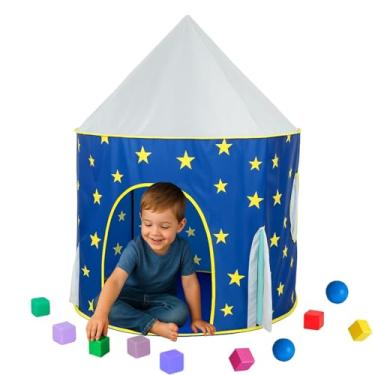 Imagem de Barraca Infantil - Cabana Infantil Menino - Segura e Divertida - Foguete Espacial para Explorar o Espaço - Cores Vibrantes - Recomendado para Maiores de 3 Anos