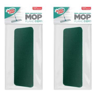 Imagem de 2 Refis Para Mop Plano 3 em 1 Abrasivo RMOP0631 Flashlimp
