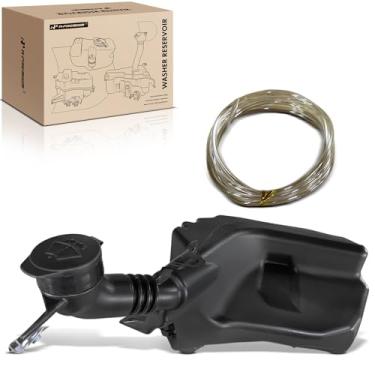 Imagem de A-Premium Conjunto de tanque de reservatório de lavadora de para-brisa compatível com Tesla Model 3 2017-2023 - com tampa e bomba de arruela e sensor de nível de fluido