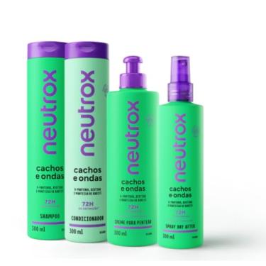 Imagem de Kit Cachos e Ondas, Shampoo, Condicionador, Creme de Pentear e Spray Day After, 300ml, 72h de Definição