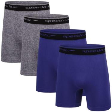 Imagem de Kit 4 Cuecas Boxer Masculina Speedo Conforto Com Poliamida E Pernas Lo