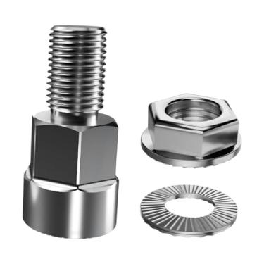 Imagem de YIJU Parafuso de extensão de cabeça de tração de bicicleta Parafuso de extensão de cabeça de reboque profissional substitui adaptador de eixo Conector de, M10x1.0