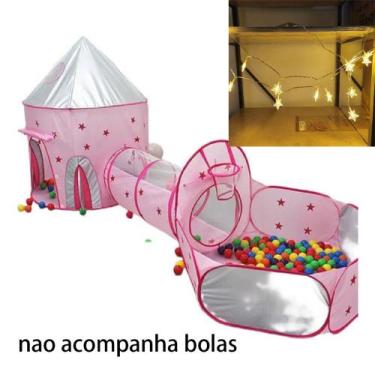 Imagem de Barraca infantil com túnel menino Dobrável Princesas 3x1 toca túnel 3 