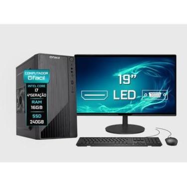 Imagem de Computador Completo Fácil Intel Core i7 4ª Geração, 16GB DDR3, SSD 240GB, Windows 10