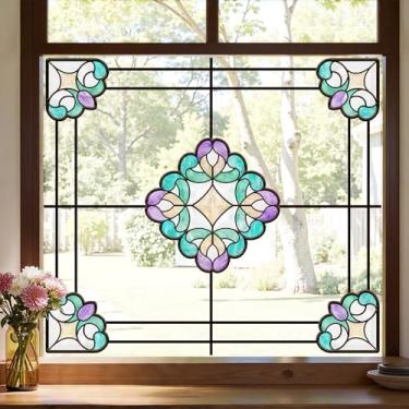 Imagem de ADD.HERES Adesivos de janela, película de privacidade para vitrais, bloqueio de UV, aderência estática para casa, cozinha, escritório, banheiro, Sri Lanka, 30 x 40 cm