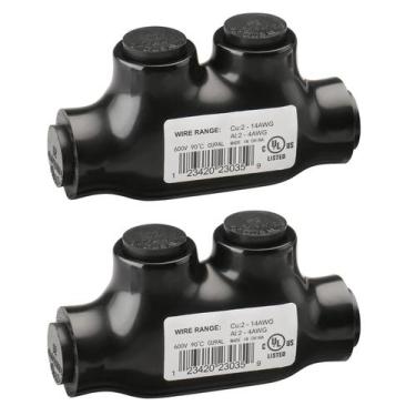 Imagem de Conector de emenda isolado WENGART Black, pacote com 2 a 14 AWG