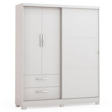 Imagem de Guarda Roupa Casal 3 Portas 2 Gavetas 218x180 Cm C533 Kappesberg Branco