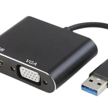 Imagem de Cabo Adaptador USB 3.0, Para HDMI, VGA, Vídeo, Audio 1080p