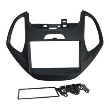 Imagem de Moldura Painel 2DIN Ford KA KA+ 2014 a 2017 Preta