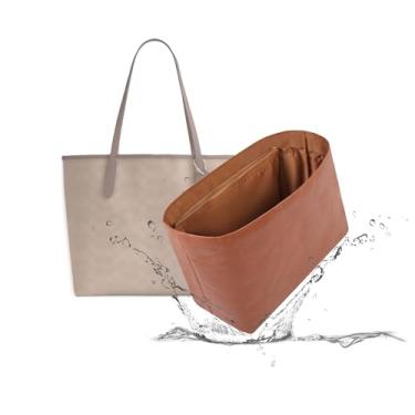 Imagem de 19 NeatThin City Tote 33 Bolsas, organizador leve para bolsas C.Oach, superfície impermeável e forro de cetim sedoso (design com zíper lateral, cidade 33, ouro)