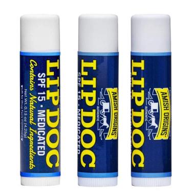 Imagem de Bálsamo labial Amish Origins Lip Doc SPF 15 Medicated (pacote com 3)