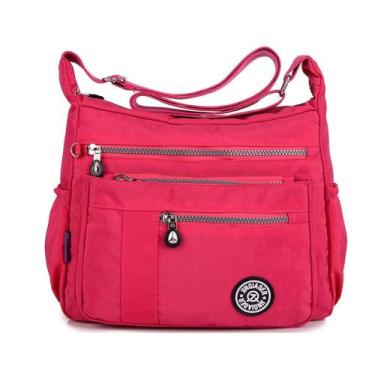 Imagem de Bolsa Feminina Nylon Transversal Multi Uso Regulável - Ninabag, Rosa