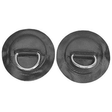 Imagem de Alomejor 2pcs Boat Inflável de Luz D - Anel Pad PVC Acessórios para Barcos (Preto)