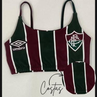 Imagem de Top Fitness Academia Cores Confortável Alça Fina Times Brasil - Estilo