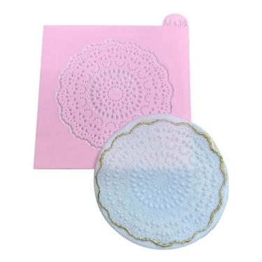 Imagem de MA38 marcador acrílico renda confeitaria biscuit - confeitaria dos mol