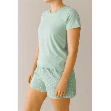 Imagem de Pijama Manga Curta Feminino Adulto - Caedu, Verde, GG