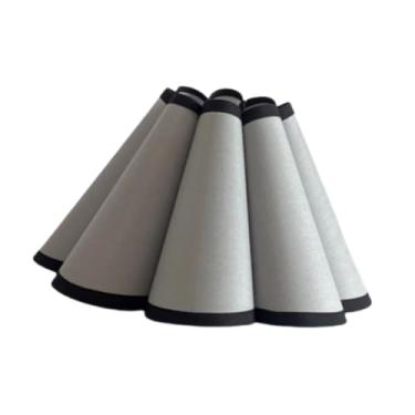Imagem de IEUDNS Substituição de abajur de pétala, arandelas de parede, capa de tecido para abajur, luminária pendente, para teto, mesa de hotel, de chão, Cinza