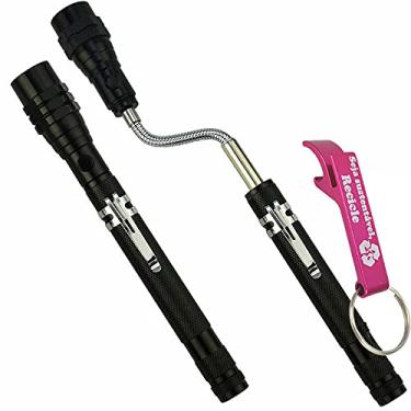 Imagem de Lanterna de LED Telescópica Flexível Laser Pointer com Imã Preto + Chaveiro CBRN16310