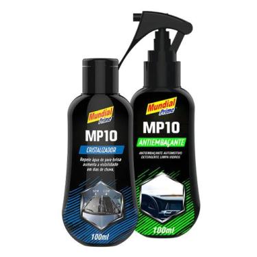 Imagem de Kit Cristalizador Líquido para Vidro + Spray Antiembaçante Automotivo 