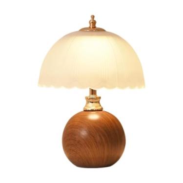 Imagem de FashionCha Abajur de mesa Abajur de cabeceira de cabeceira Abajures de mesa de para escritório Sala de estar Casa, Marrom