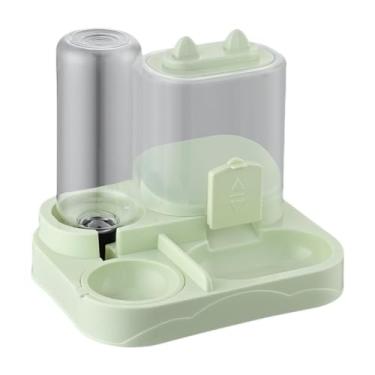Imagem de Generic Distribuidor Automático de água E Comida para Animais de Estimação 2 em 1, Estação de Alimentação Conveniente para Gatos, Alimentador, Verde