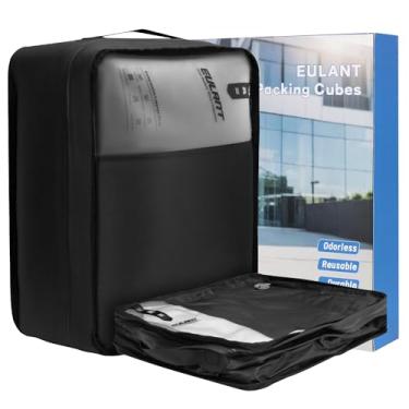 Imagem de Cubos de embalagem a vácuo reutilizáveis para roupas, sacos de vácuo profissionais com zíper IP67 para organizadores de embalagem, cubos de compressão à prova d'água para mochila, malas, viagens e