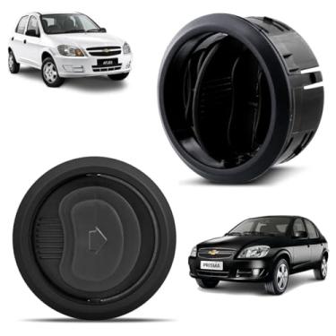 Imagem de Difusor de Ar Celta e Prisma 2007 até 2016 Central/Lateral - GM Preta Saída Grade de Ar