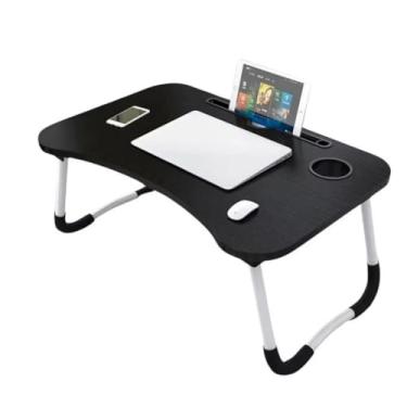 Imagem de Mesa Portátil Dobrável Para Notebook Home Office Estudo Refeição Cama Escrivaninha