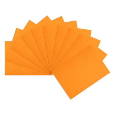 Imagem de uxcell 10 folhas de papel de papelão ondulado, laranja amarelo, 35,5 cm x 25,4 cm, para projetos de artesanato e bricolage