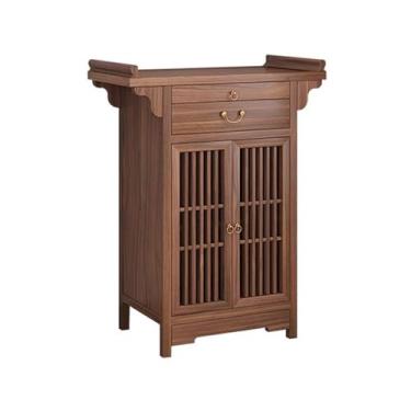 Imagem de Mesa do Altar do Santuário Novo estilo chinês com porta vazada, armário para oferta de riqueza, mesa nicho Buda(Pequeno)