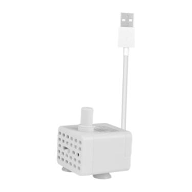 Imagem de Generic Bomba de aquário com cabo de 150 cm, mini bomba USB silenciosa de circulação de água pequena de 130 L/H para aquários, gramados, hidroponia, fonte de, Lado