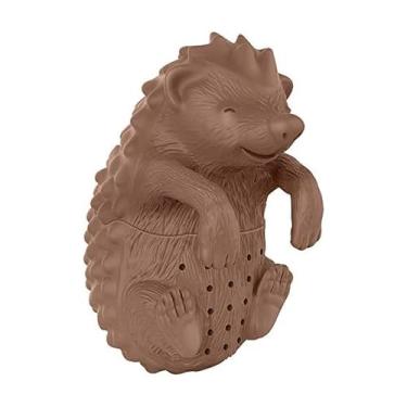Imagem de Genuine Fred, Cute Tea, infusor de chá de silicone reutilizável de ouriço, marrom, presente divertido para amantes de chá, utensílio de cozinha inteligente