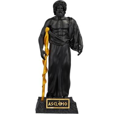 Imagem de Estátua Asclépio - Esculápio Deus Grego da Medicina - Versão 2 (Cor Aurum Noctis)