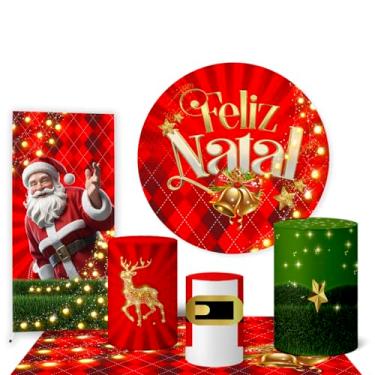 Imagem de Trio Capas Cilindro + Painel Redondo + Lateral e Tapete Natal (K3NAT0046)