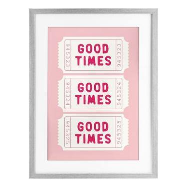 Imagem de Stupell Industries Good Times Ticket Stubs Impressão emoldurada cinza sob vidro, design por Lettered and Lined, 23 x 17