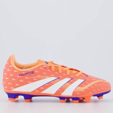 Imagem de Chuteira Adidas Predator Club FG/MG Campo Juvenil Laranja, 32