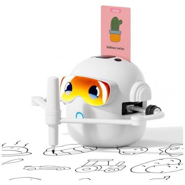 Imagem de Robô de Desenho Interativo para Crianças com 100 Cartões, Máquina de Desenho Educacional com Interatividade por Voz,Dysh.Tech