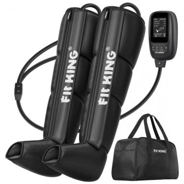 Imagem de Massageador Elétrico de Compressão para Pernas e Pés 3 Modos e 8 Intensidades, FIT KING, Preto
