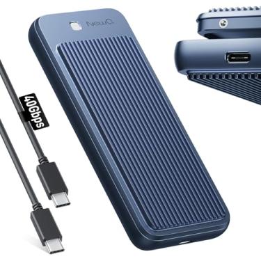 Imagem de NEWQ Gabinete Ssd Usb4 M.2 Nvme - Transferência Ultrarrápida De 40 Gbps, Configuração Sem Ferramentas, Resfriamento Duplo, Compatível Com Thunderbolt 4/3 E Usb4/3.2, M1/M2 M3/M4, Suporta 2230/2242/2