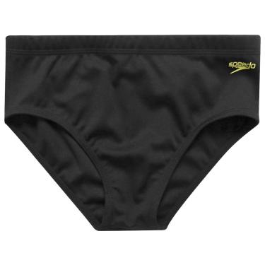 Imagem de Sunga Infantil, Speedo, Acquaplus, Modelo Liso com Forro Interno e Cordão Personalizado, Tamanho Kids, tamanho 6 - Preto