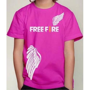 Imagem de Camiseta Camisa Juvenil Infantil Menina Menino Gamer Jogo Tiro Free Fi