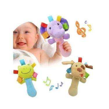 Imagem de Brinquedo de bicho de pelúcia para bebês Bebe Rattle 12 cm x 18,5